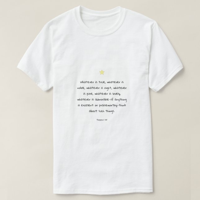Inspirational Motivational Scripture Bible Quote T-Shirt (Design Front)