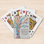 Inspirational Motivational Tree Playing Cards<br><div class="desc">These decorative Playing Cards feature a mosaic tree in rainbow colours and space for you to add your own inspirational quote, name or monogram. Use the Customize Further option to change the text size, style or colour if you wish. Because we create our own artwork you won't find this exact...</div>