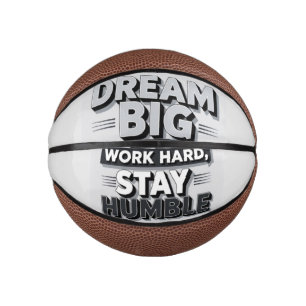 Inspirational & Motivational Typography Quote Art Mini Basketball