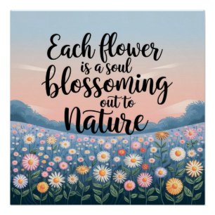 Inspirational Nature Quote  Artwork Poster