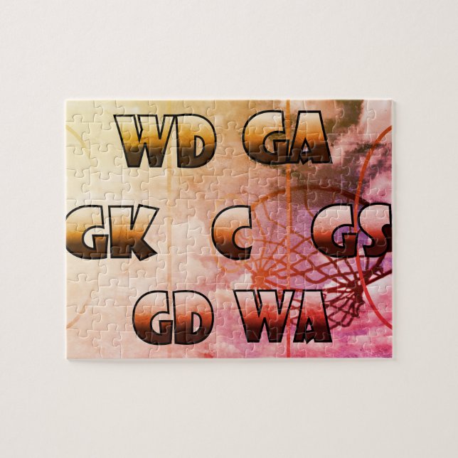 Inspirational Netball Positions Picture Jigsaw Puzzle (Horizontal)