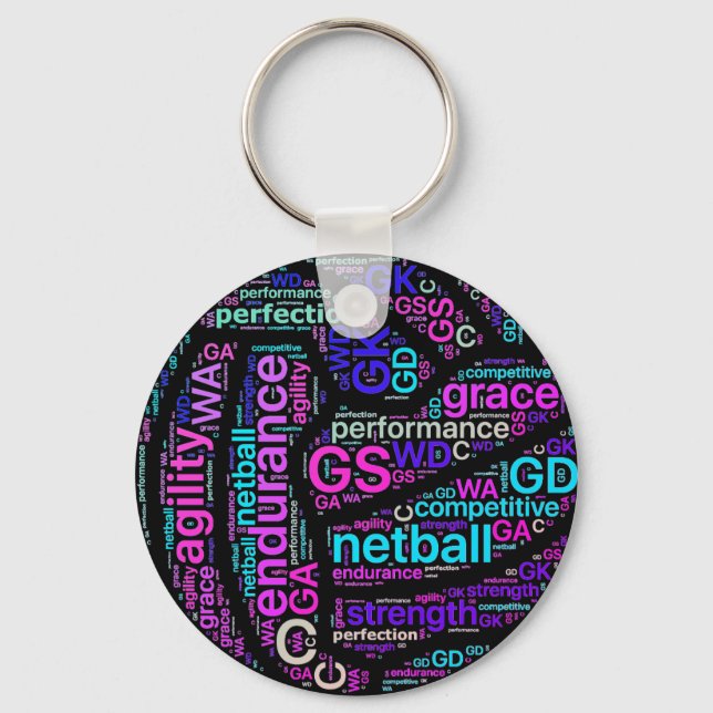 Inspirational Netballers Gift Idea Keychain (Front)