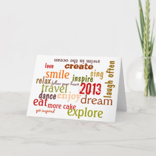 inspirational new year 2013 greeting card