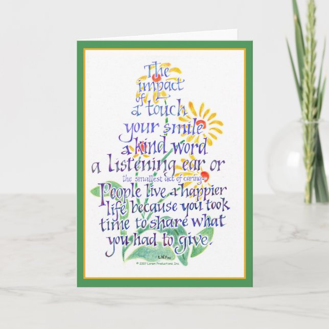 Inspirational Note Cards - Impact of a Touch (Front)