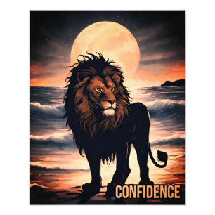 Inspirational Ocean Lion Confidence Photo Print