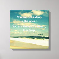INSPIRATIONAL OCEAN QUOTE RUMI PHOTO ART