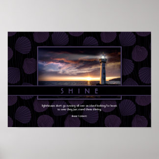 Inspirational Ocean Wall Art with Lighthouse Photo