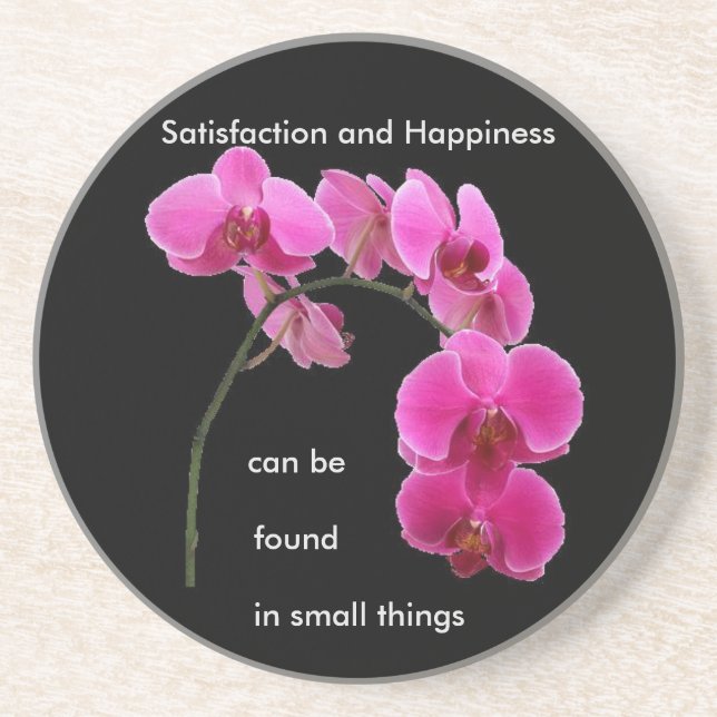 Inspirational Orchid Coaster (Front)
