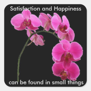 Inspirational Orchid Square Sticker