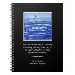 Inspirational Palmer Quote Chiropractic  Notebook