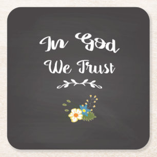 Inspirational Paper Coasters In God We Trust
