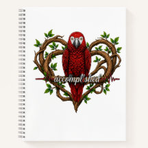 Inspirational Parrot Notebook- Accomplished