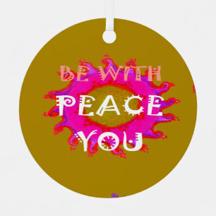 Inspirational Peace Be With You Vector Design Art Christmas Ornament