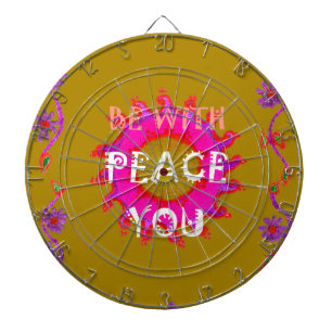 Inspirational Peace Be With You Vector Design Art Dartboard