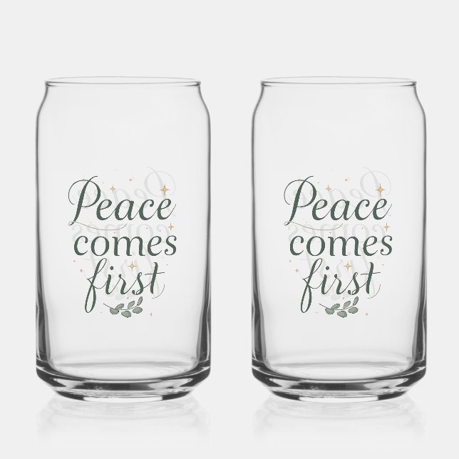 Inspirational "Peace Comes First" Quote (Recto)