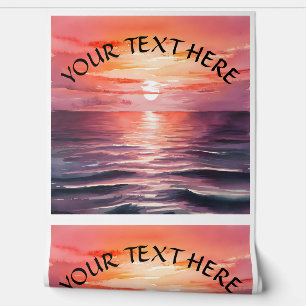 Inspirational Personalize Text Sunset Watercolor Wallpaper
