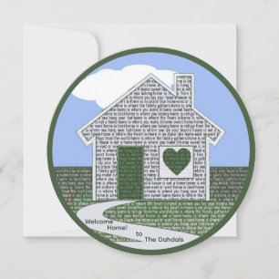Inspirational Personalized Round Homeowner Card
