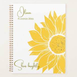 Inspirational personalized Shine Brightly Girl Planner