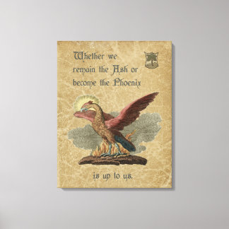 Inspirational Phoenix Quote Antique Parchment Canvas Print