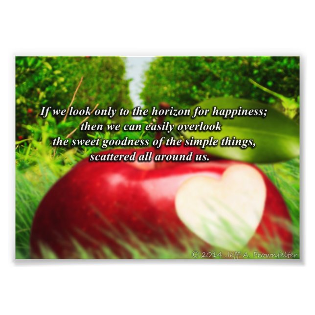Inspirational Photo-The Goodness Around Us Photo Print (Front)