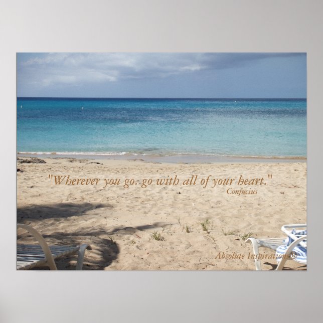 Inspirational Photo with Quote Confucius Poster (Front)