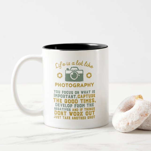 Inspirational Photographer Develop From Negative Two-Tone Coffee Mug (With Donut)