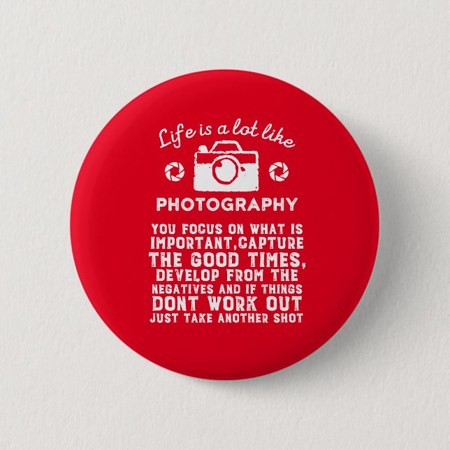 Inspirational Photographer Life Like Photography 2 Inch Round Button (Front)