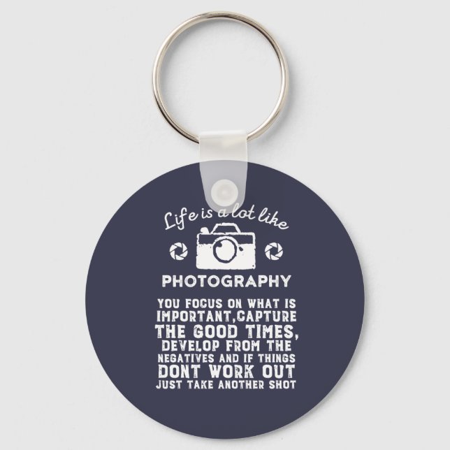 Inspirational Photographer Life Like Photography Keychain (Front)