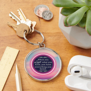 Inspirational Pink Cloud Keychain