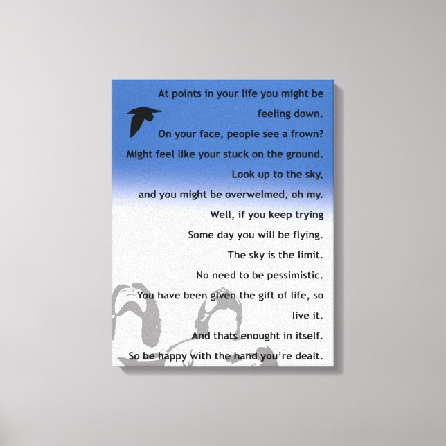 Inspirational Poem - Canvas Print (Front)