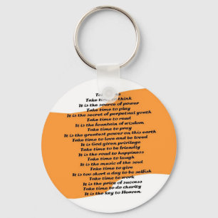 Inspirational Poem Keychain
