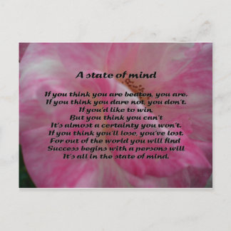 Inspirational Poem Postcard