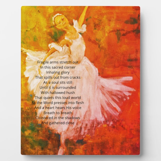 Inspirational poetry for your heart plaque (Front)