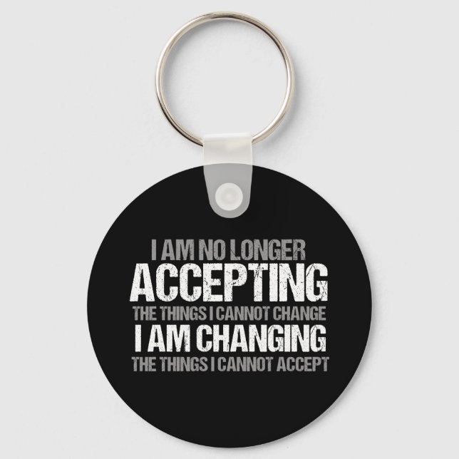 Inspirational Political Activist Change Quote Keychain (Front)
