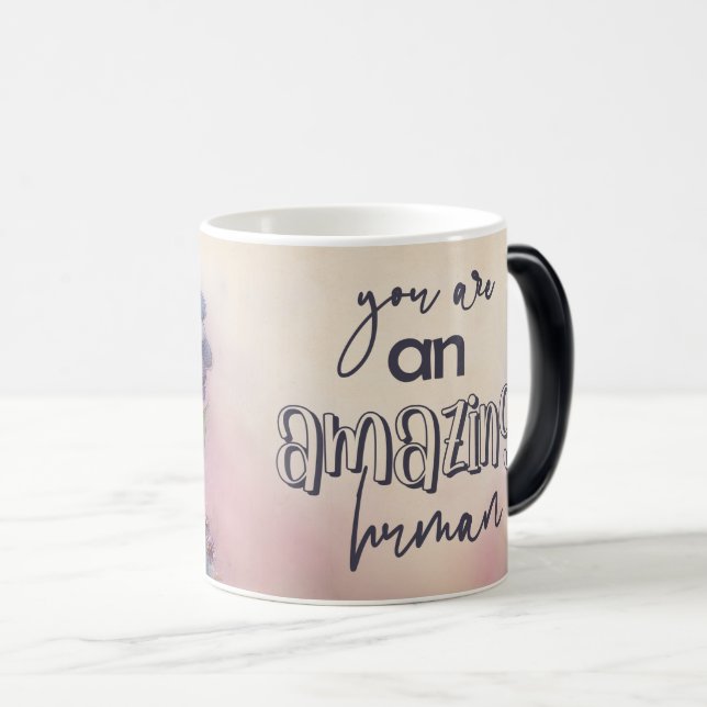 Inspirational/Positive Floral Quote Wrap  Magic Mug (Front Right)