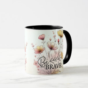 Inspirational/Positive Floral Quote Wrap Mug