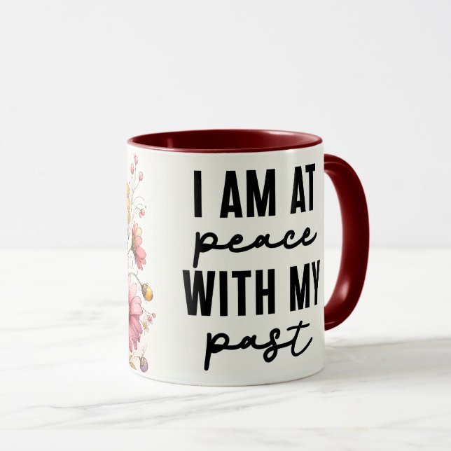 Inspirational/Positive Floral Quote Wrap  Mug (Front Right)