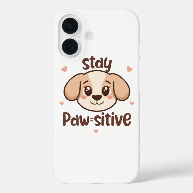 Inspirational Positive Puppy Message Case-Mate iPhone Case (Back)