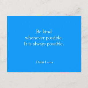Inspirational postcard - Be Kind