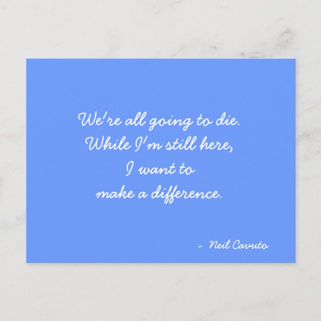 Inspirational Postcard quote (Front)