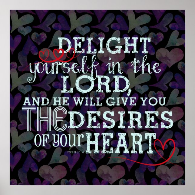 Inspirational Poster |Delight Yourself In the Lord (Front)