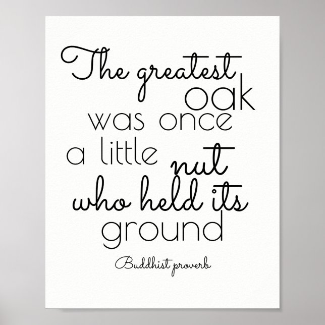 inspirational poster quote Buddhist proverb (Front)