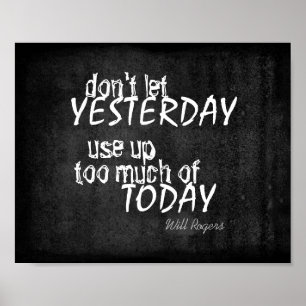 inspirational poster Will Rogers quote on grey