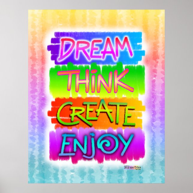 Inspirational Posters - Dream Think Create Enjoy (Front)