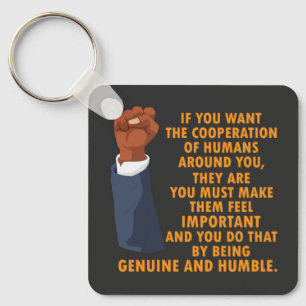 Inspirational Power Leaders Black History Month Keychain