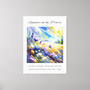 Inspirational Prairie Summer Canvas Print