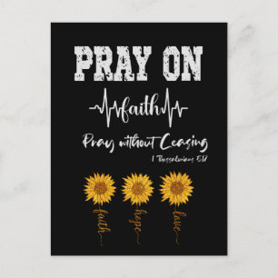 Inspirational Pray On Quote with Scripture Postcard