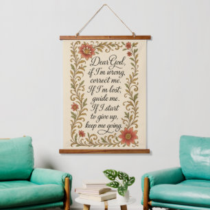 Inspirational Prayer Calligraphy Quote Art Hanging Tapestry