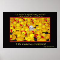 Inspirational print of rubber duckies
