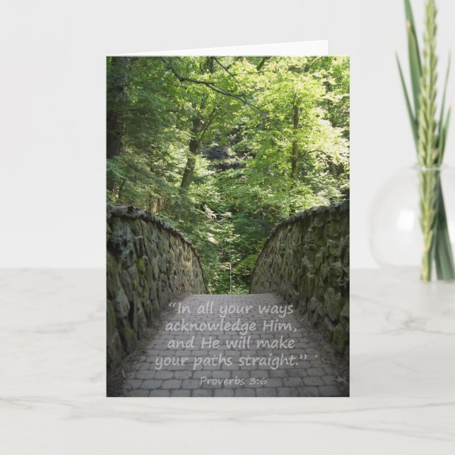 Inspirational (Prov. 3:6) Card (Front)